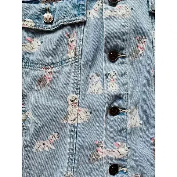 Women's Disney Store Oh My Disney Dog Dalmatian Jean Denim Jacket Size XS - Picture 2 of 6
